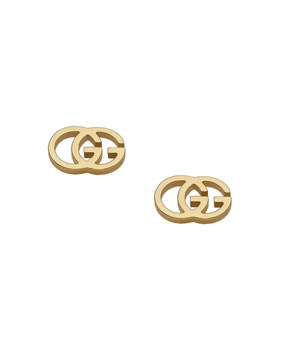 Shop Gucci Running G Stud Earrings In 18kt Yellow Gold