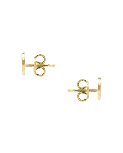 Shop Gucci Running G Stud Earrings In 18kt Yellow Gold