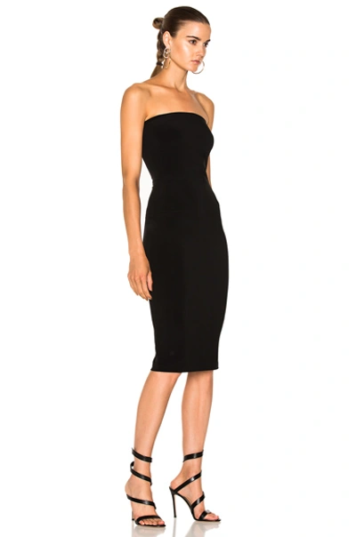 Shop Norma Kamali Strapless Dress In Black