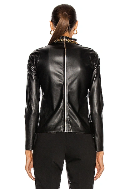 Shop Alexis Peri Vegan Leather Top In Black