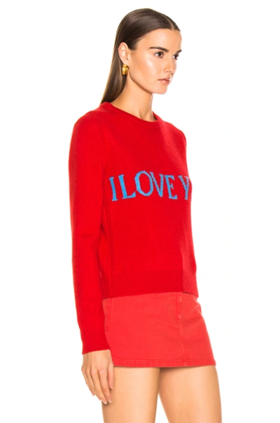 Shop Alberta Ferretti I Love You Sweater In Red