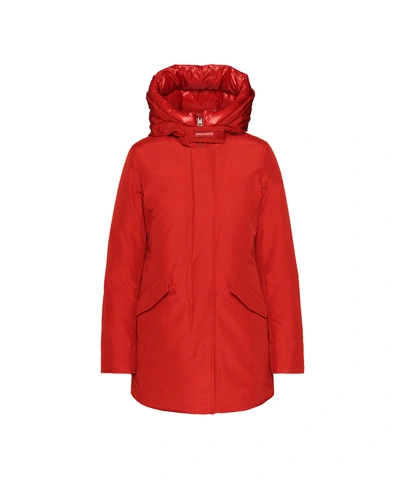 Shop Woolrich Arctic Parka (ww0097) In Sky Red