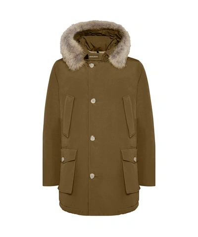 Shop Woolrich Arctic Parka With Detachable Fur In Wood
