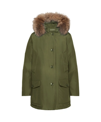 Shop Woolrich Arctic Parka Detachable Fur In Dark Green