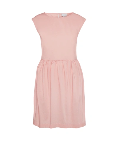 Shop Woolrich Poplin Dress 100% Cotton In Summer Rose