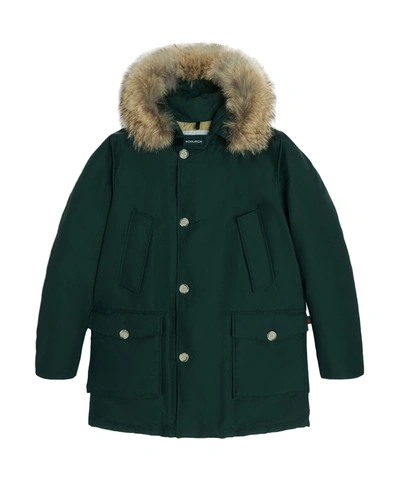 Shop Woolrich Arctic Parka With Detachable Fur In Dark Holly Green