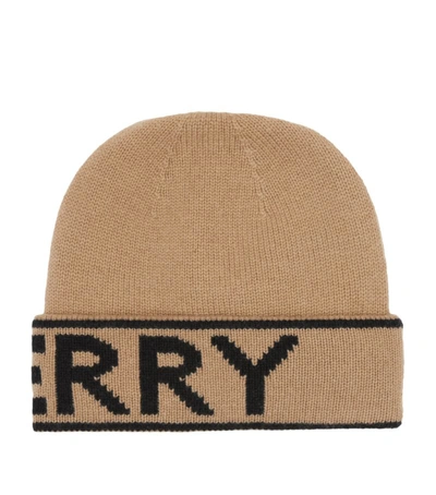 Shop Burberry Cashmere Knit Hat In Neutrals