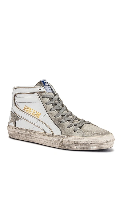 Shop Golden Goose Slide Sneaker In White & Ice