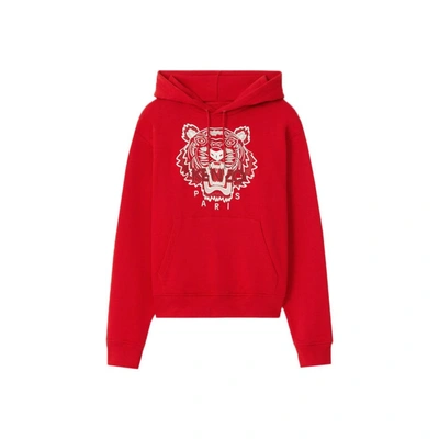 Shop Kenzo Classic Tiger Hoodie In Cherry