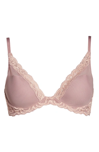 Shop Natori Feathers Underwire Contour Bra In Woodrose/ Cameo Rose