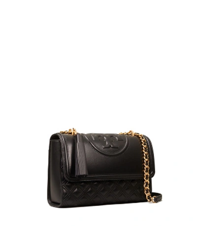 Shop Tory Burch Fleming Convertible Shoulder Bag In Black