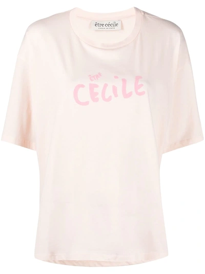 Shop Etre Cecile Logo-print T-shirt In Pink