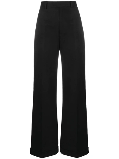 Shop Bottega Veneta Wide-legged Trousers In Black