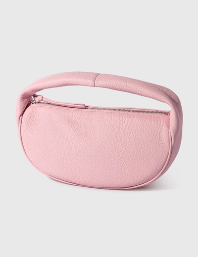 Shop By Far Cush Peony Grained Leather Shoulder Bag In Pink