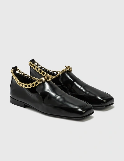 Shop By Far Nick Black Semi Patent Leather Shoes