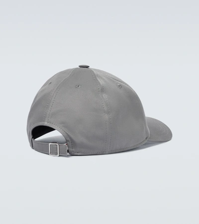 Thom Browne Cotton Twill Baseball Cap In Grey
