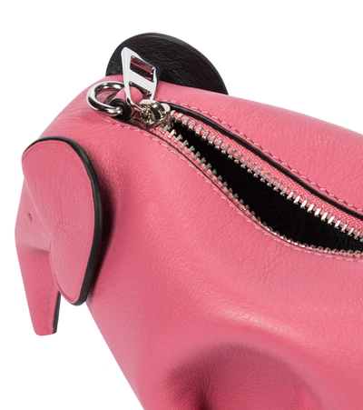 Shop Loewe Elephant Nano Leather Pouch In Pink