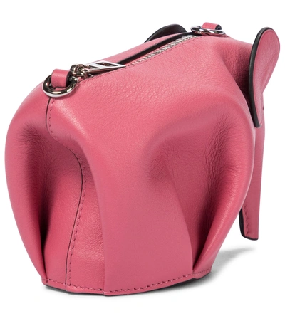 Shop Loewe Elephant Nano Leather Pouch In Pink