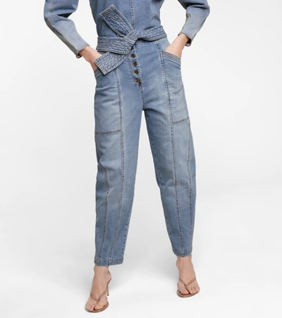 Shop Ulla Johnson Otto High-rise Straight Jeans In Blue