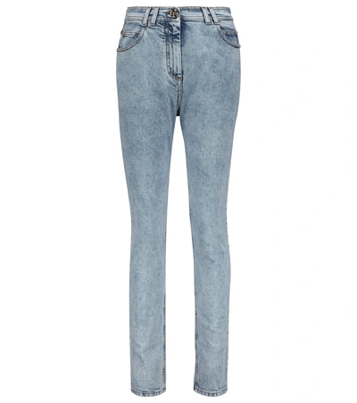Shop Balmain High-rise Skinny Jeans In Blue