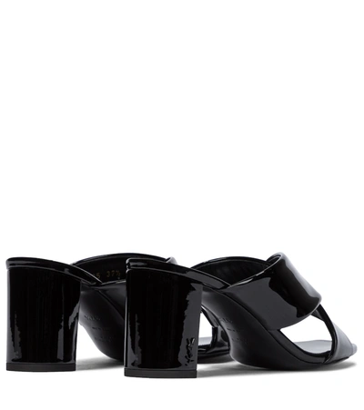 Shop Saint Laurent Loulou 70 Patent Leather Sandals In Black