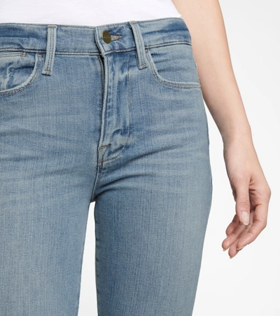 Shop Frame Le High Skinny Jeans In Blue