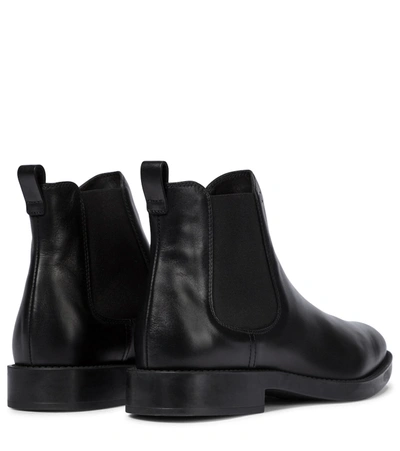 Shop Tod's Leather Chelsea Boots In Black