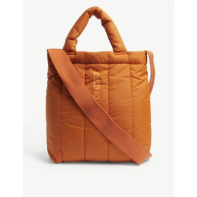 Shop Kenzo Quilted Nylon Tote Bag In Paprika