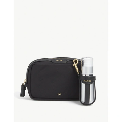 Shop Anya Hindmarch Ppe Recycled-nylon Hygiene Kit In Black