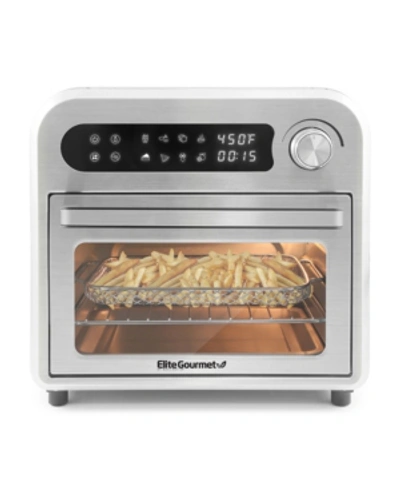 Shop Elite Gourmet 10.5qt Air Fryer Convection Oven With Programmable Timer In Stainless Steel