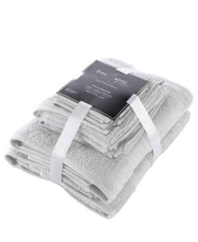 Shop Enchante Home Luna Turkish Cotton Towel 6 Piece Set In Silver