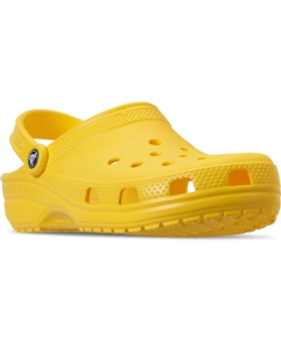 Shop Crocs Men's And Women's Classic Clogs From Finish Line In Lemon