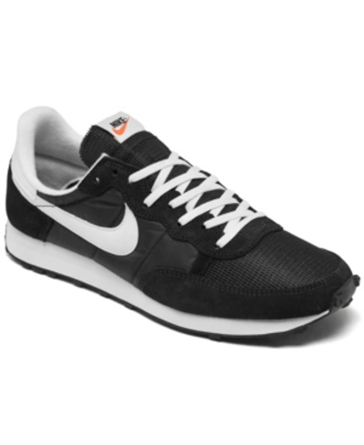 Shop Nike Men's Challenger Og Casual Sneakers From Finish Line In Black, White