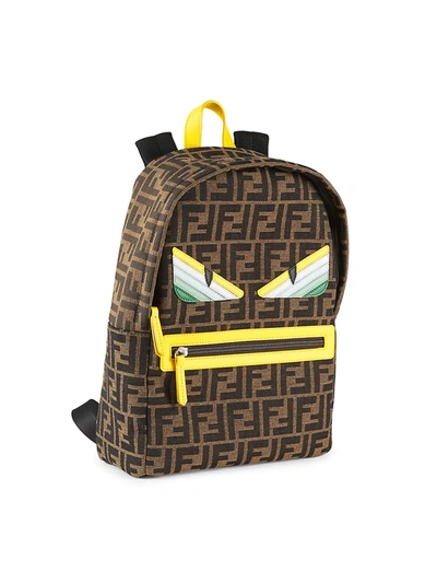 Shop Fendi Monster Eyes Logo Backpack In Green