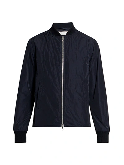 Shop Officine Generale Ben Bomber Jacket In Navy