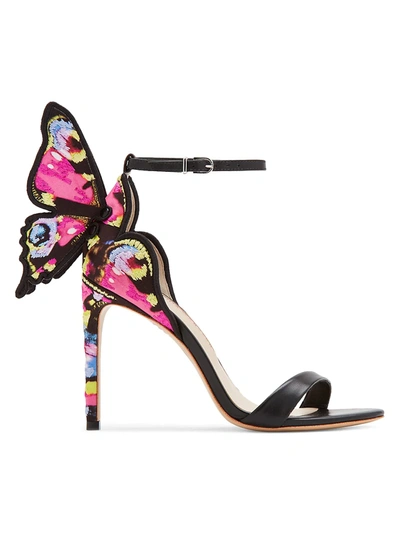 Shop Sophia Webster Chiara Embroidered Sandals In Black Multi