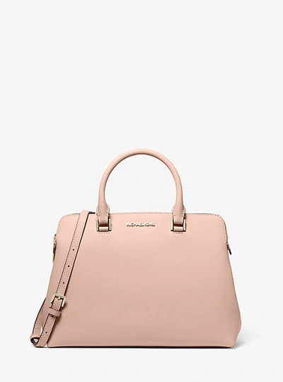Michael kors idina medium leather satchel sale