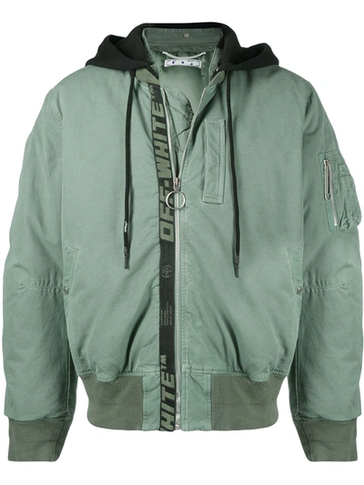 Shop Off-white Arrow Vintage Bomber Jacket In Green