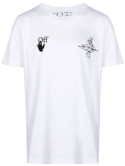 Shop Off-white Elves Cotton T-shirt In White