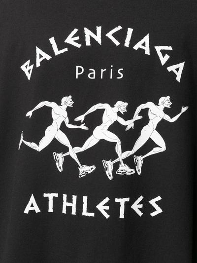 Shop Balenciaga Logo Oversize T-shirt In Black