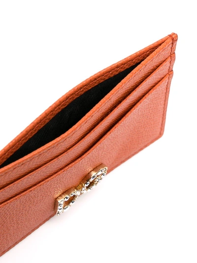 Shop Dolce & Gabbana Leather Card Case In Orange
