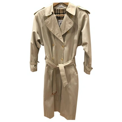 Pre-owned Burberry Beige Cotton Trench Coat