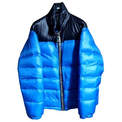 Pre-owned Moschino Puffer In Blue