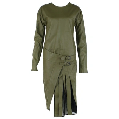 Pre-owned Belstaff Khaki Leather Dress