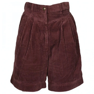 Pre-owned Moschino Burgundy Cotton Shorts