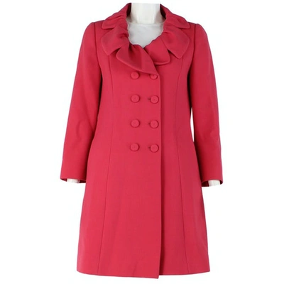 Pre-owned Moschino Pink Wool Coat