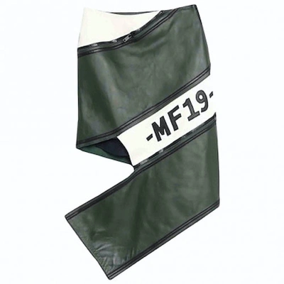 Pre-owned Monse Leather Mini Skirt In Green