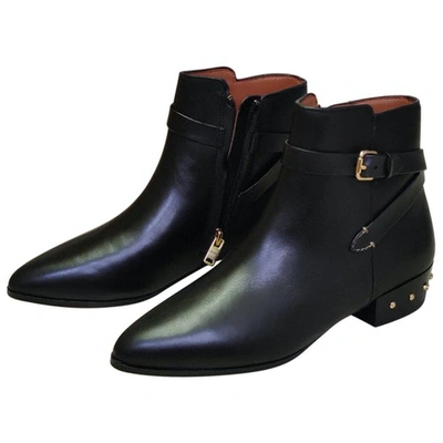 Pre-owned Coach Leather Ankle Boots In Black