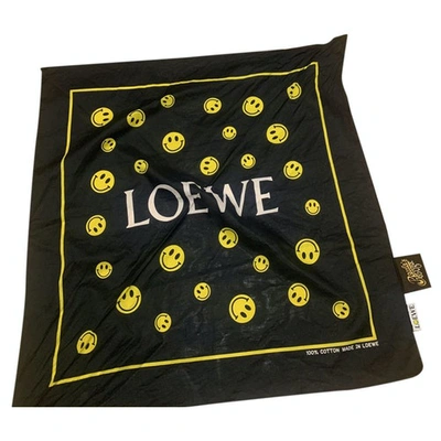 Pre-owned Loewe Black Cotton Scarf