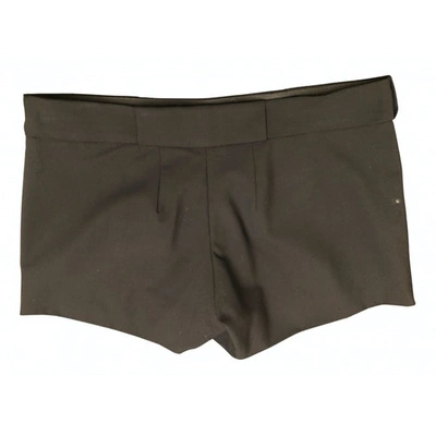 Pre-owned Theyskens' Theory Wool Mini Short In Black